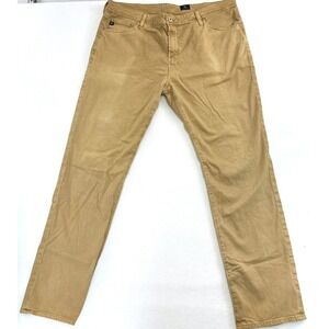AG Adriano Goldschmied The Everett Slim Straight Khaki Pants Tan Mens 40x34